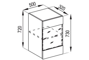 Тумба верхняя В 50 Ск Доминика