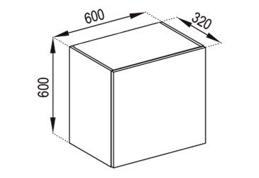 Тумба верхня 60 ОКАП (h-920) Софі