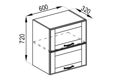 Тумба верхняя В 60 Б Доминика