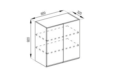 Тумба верхня В 60 (h-920) Тіна