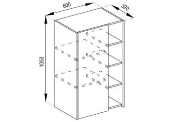Тумба верхняя В 60 П 1Д Граффити