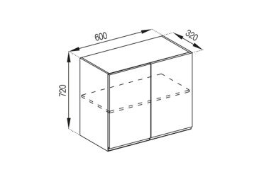 Тумба верхня В 60 Тіна