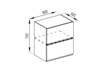 Тумба верхня В 80 Б Тіна