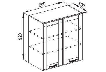 Тумба верхня В 80 (h-920) Домініка