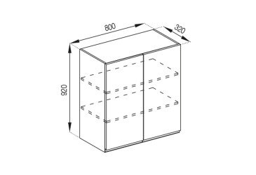 Тумба верхня В 80 (h-920) Тіна