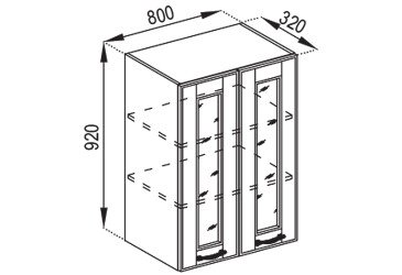 Тумба верхня В 80 Ск (h-920) Домініка