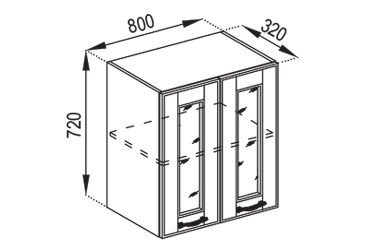 Тумба верхняя В 80Ск Доминика