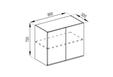 Тумба верхняя В 80 Тина
