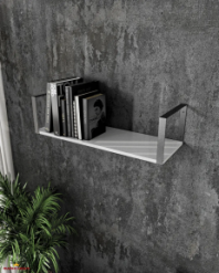 Полка настенная белый/черный XS28