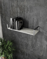 Полиця настінна бетон/чорний XR28