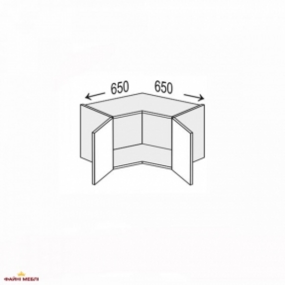 Секция верхняя УголВ 90° 650х650/450 2дв Миллениум WG