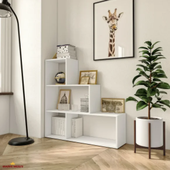 Стелаж білий на 4 комірки GT75