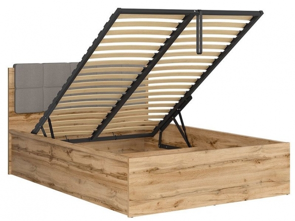 Кровать с подъемным механизмом и мягким изголовьем LOZ/160/B Tetrix 7