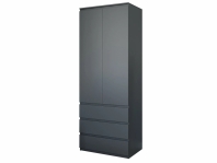 Шкаф Морели Т211 2 дверный графит с трубой 80 см