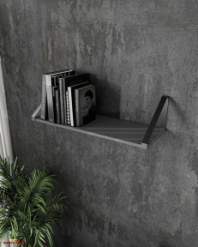 Полка настенная антрацит/черный XT28