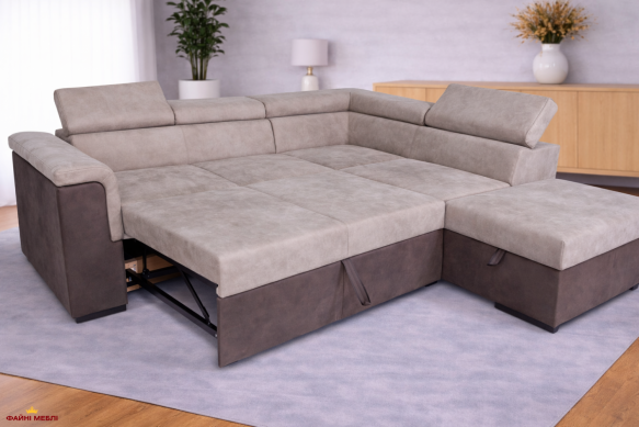 Угловой диван раскладной дельфин Бенито Мебель Стиль 252 × 221 см 3