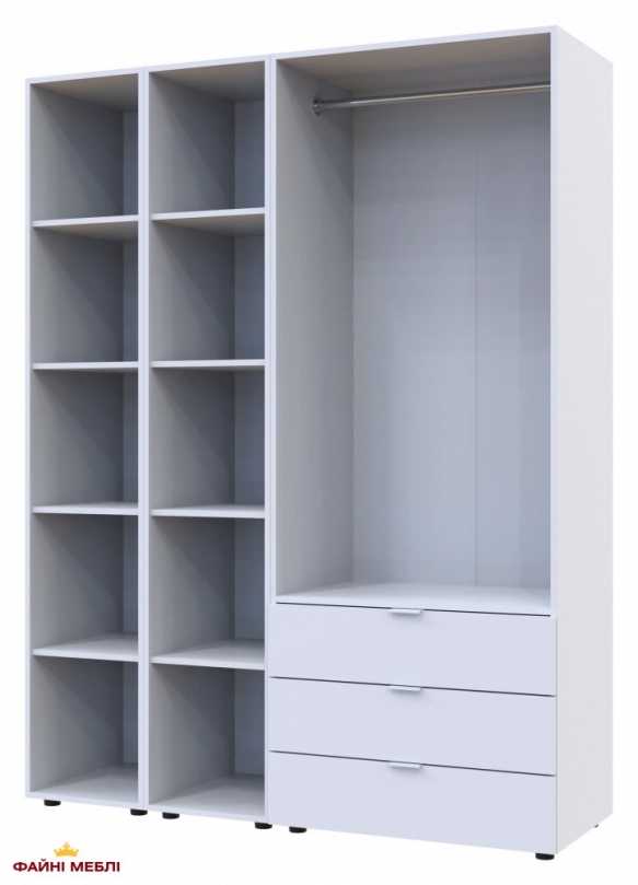 Шафа Дорос Гелар білий з 2 Етажерками 2-х дверна 153,9 см 2