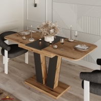 Стол-трансформер Vendi Дуб эвок/Графит серый