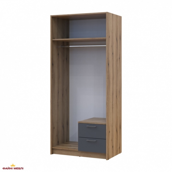 Шкаф для одежды Дорос Ронди графит 2 дверный 82 см 5