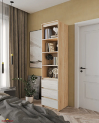 Шкаф Морели Т219 сонома/бетон с ящиками и полками 50 см