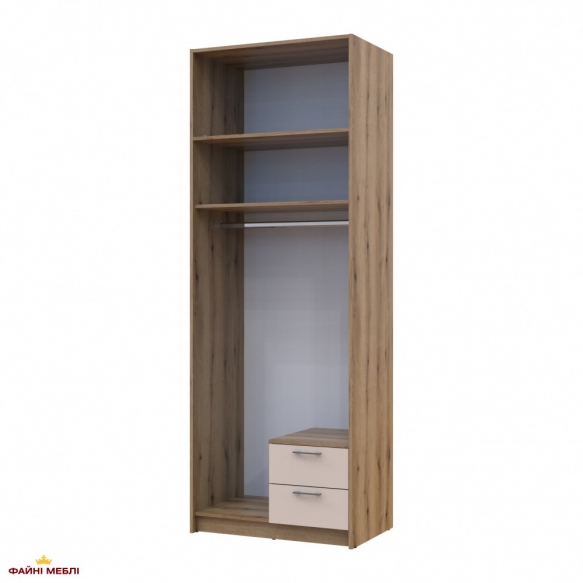 Шафа для одягу Дорос Ронді кашемір з антресоллю 2 дверна 82 см 11