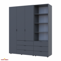 Шафа для одягу Дорос Гелар графіт 3-х дверна з пеналом 176,2 см