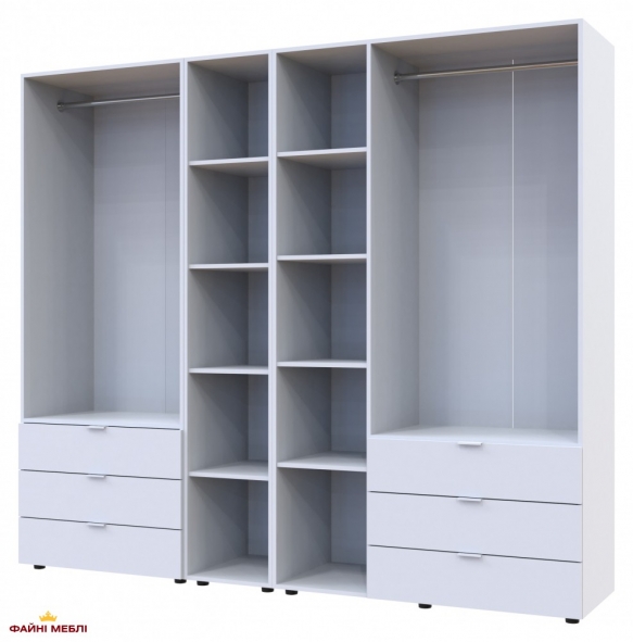 Шафа Дорос Гелар білий з Етажеркою 5 дверна 231,9 см 2