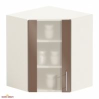 Шкаф верхний В60х60.72.1СК./В60х60.92.1СК. кут. Крашеный высокий глянец с печатью