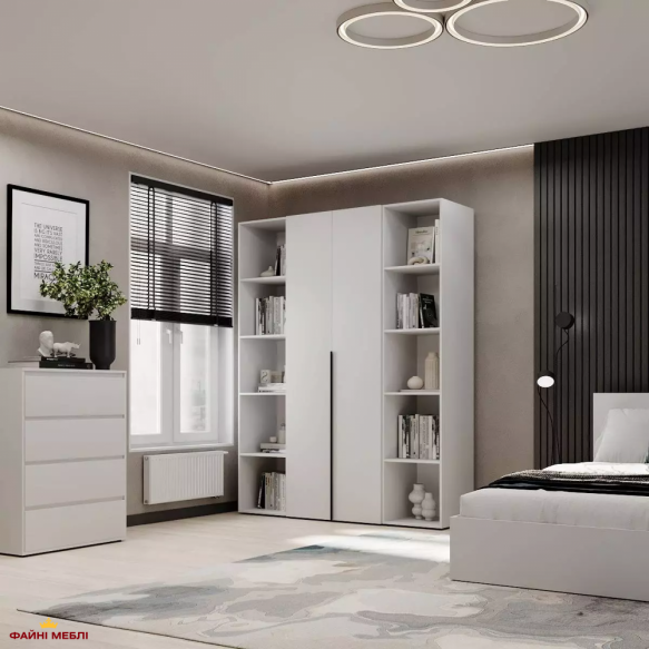 Шкаф распашной комбинированный двухдверный Art In Head №15 Light, ширина 160 см 4 Шкаф распашной комбинированный двухдверный Art In Head №15 Light, ширина 160 см 4