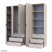Шафа для одягу Дорос Гелар кашемір 4-х дверна з пеналом 215 см