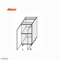 Секция нижняя правая 20Н/820 1дв Pro Blum Миллениум WG