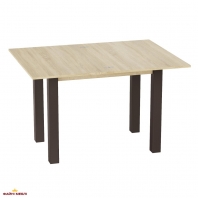 Стол-трансформер Dinner Glass Дуб сонома/Венге ноги/Бежевое стекло