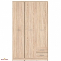 Шафа SZF3D2S BRW Poland Nepo Plus 3 дверна дуб сонома 119 см