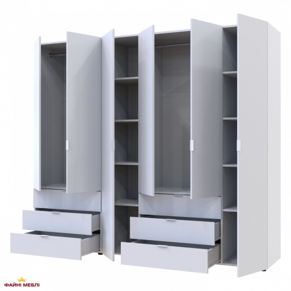 Шафа Дорос Гелар білий 6 дверна 232,5 см 0