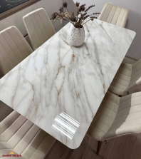 Стол кухонный раскладной золотые ножки Джем Lars / Ларс 150-190 см