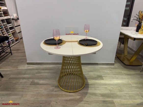 Стол круглый раскладной MebliRoMax Rondo slide / Рондо Слайд D900 3