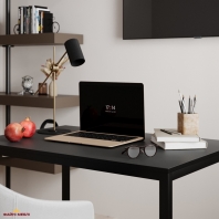 Письменный стол Brevity Loft mid Графит/Чёрный металл