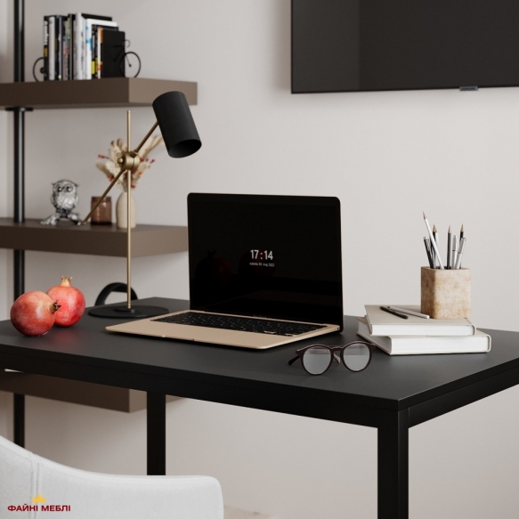 Письмовий стіл Brevity Loft mid Графіт/Чорний метал Brevity Loft mid 0