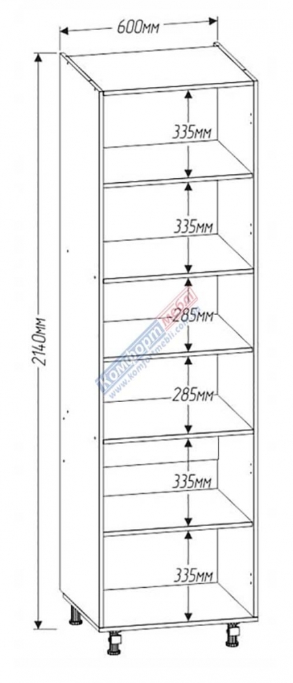 Шкаф П60.214.2Д В.2 под духовку или микроволновку Хай-Тек глянец перламутр 0