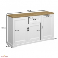 Комод 3D1S білий Riva