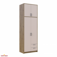 Шафа для одягу Дорос Ронді кашемір з високою антресоллю 2 дверна 82 см