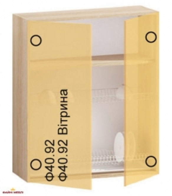 Шкаф верхний с сеткой В80.72.2Р/В80.92.2Р Софт