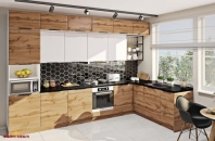 Кухня Хай-тек с текстурой комплект 3,3 х 0,6 м