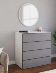 Комод белый/антрацит ТХ005