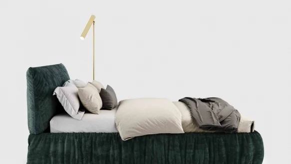  Ліжко двоспальне м'яке Woodsoft Kemi / Кемі з підйомним механізмом та нішею для білизни 10