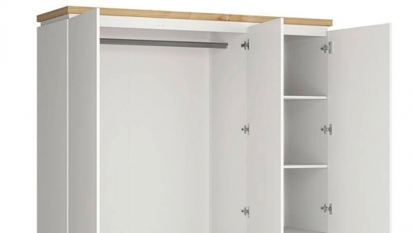 Шафа SZF3D2S BRW Poland Erla 3 дверна білий 163 см 0