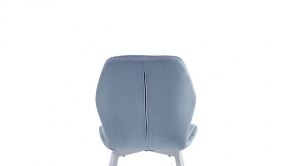 Стул N-54 голубой топаз велюр + белый 3