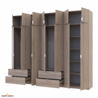 Шафа для одягу Дорос Лукас дуб сонома 7 дверна 280 см