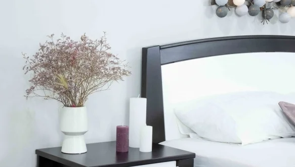 Ліжко двоспальне дерев'яне Дрімка Женева Бук 1