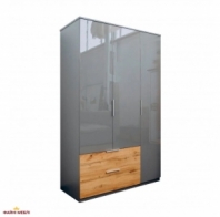 Шафа 3дв 2шх Міромарк Лінц 3 дверна сірий шифер 136 см